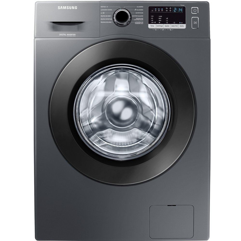 Lavadora de Roupa 11 Kg Frontal Inox Ww4000 Digital Inverter Samsung - 220v - Ww11j4473pxfaz