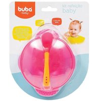 Kit Refeição Buba Baby com Colher Rosa - 5230