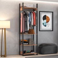 Closet Industrial com Cabideiro M117 Preto/Solanum - Foscarini