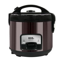 Panela Elétrica de Arroz EOS 10 Xícaras Titanium Preta com Tampa de Vidro Clear Glass EPA10PT 110V