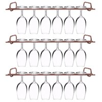 Conjunto 3 Organizadores Porta Taças 42cm Suportes Suspensos Para Taças Rose Gold