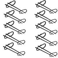 Kit 10 Peças Suporte para Taças Suspenso Preto Fosco Porta Taças de Teto Reto 42 cm
