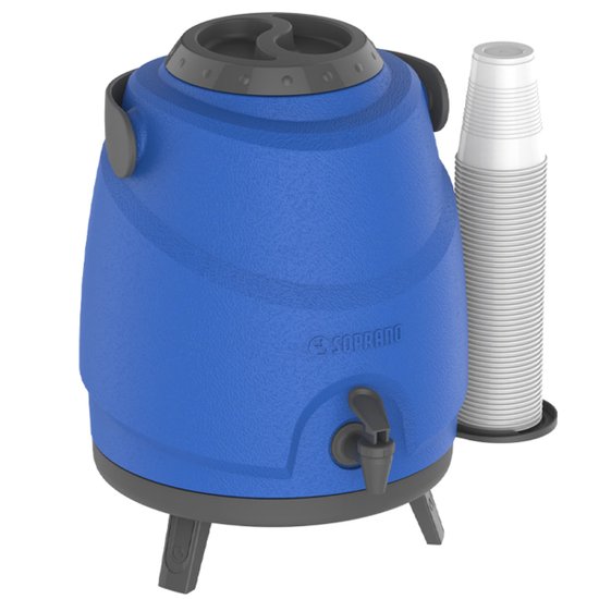 Garrafa Térmica Botijão Para Café Chá Suco Água 9l Soprano Azul
