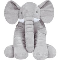 Almofada para Bebê Dormir 60cm Elefante de Pelúcia Gigante Buba Cinza