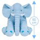 Almofada para Bebê Dormir 60cm Elefante de Pelúcia Gigante Brinquedo Buba Azul