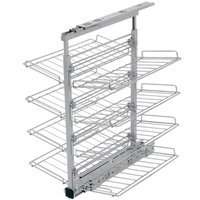 Sapateira Deslizante com 8 Prateleiras 44x22cm e Corrediças Masutti Copat em Aço Carbono
