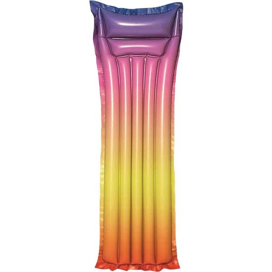Colchão Bronzeador Inflável para Piscina Bestway Arco Íris com Apoio para a Cabeça