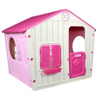 Casinha de Boneca de Plástico para Criança Entrar Playground Brinquedo Infantil Bel Fix Rosa