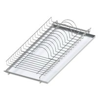 Escorredor de Pratos Louças Aéreo 670mm Fixo Embutir Elevatta Bandeja Inox Dimec