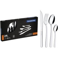 Jogo de Faqueiro Inox Tramontina Conjunto Talheres 24 Peças Búzios