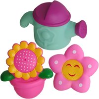 Hora de Banho Jardim Dican Brinquedos Sortidos Divertidos Colorido Conjunto 3 unidades