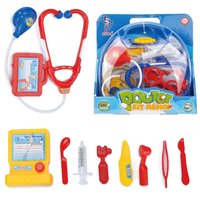 Kit Médico Brinquedo Infantil com Maleta Doutor Fenix 10 Peças Azul e Vermelho