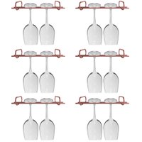 Kit 6 Organizadores Porta Taças 25cm Suportes Para Pendurar Taças Rose Gold