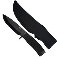 Faca Police Guepardo Aço Inox 440 Fosfatizada Tática Militar Esportiva Defesa Pessoal Bainha Preta