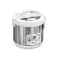 Panela Elétrica de Arroz EOS 5 Xícaras Inox Branca com Tampa de Vidro Clear Glass EPA05BI 220V