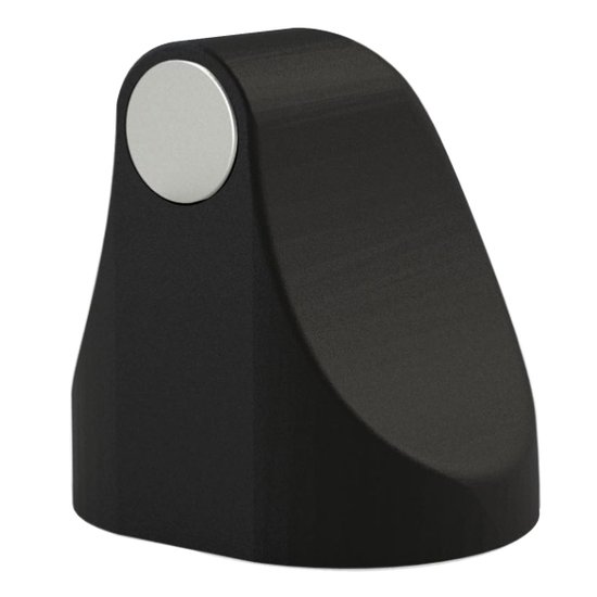 Protetor Trava Porta Magnético em ABS com Imã e Fita 3M Comfort Door Preto Fosco