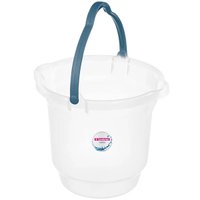 Balde Plástico Sanremo 8,5L Bacia Balde de Limpeza Transparente com Alça e Bico Direcionador