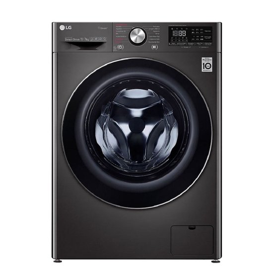 Lavadora e Secadora LG Smart VC2 11Kg Black Stainless 110V CV9011EC4