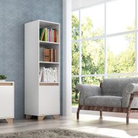 Estante Livreiro 1 Porta Multimóveis CR25142 Branca/Siena