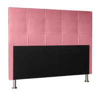 Cabeceira Solteiro 0,90m Roma Suede Rosa - Pallazio