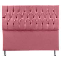 Cabeceira Solteiro 0,90m Madrid Suede Rosa - Pallazio