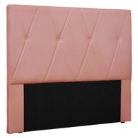 Cabeceira King 1,95m Aquilla Veludo Rosa - Pallazio