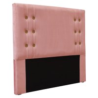 Cabeceira Queen 1,60m Genova Veludo Rosa - Pallazio