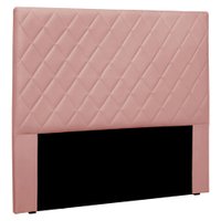 Cabeceira Queen 1,60m Esmeralda Veludo Rosa - Pallazio