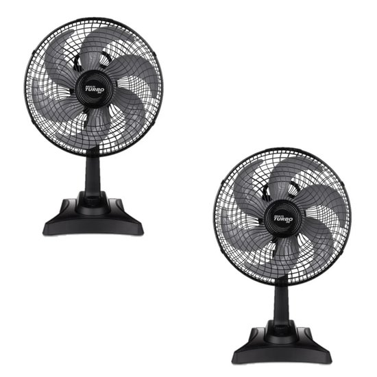 Combo Casa - Ventilador de Mesa Turbo 30 127v-55w Preto 2 unidades Multi - VL301K