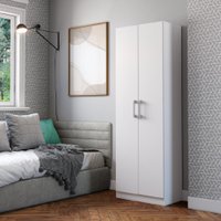 Armário Solteiro 2 Portas Branco Carraro