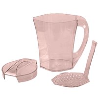 Jarra de Plástico 3 Litros com Alça Tampa e Filtro para Água Aromatizada Gold UZ Rosa