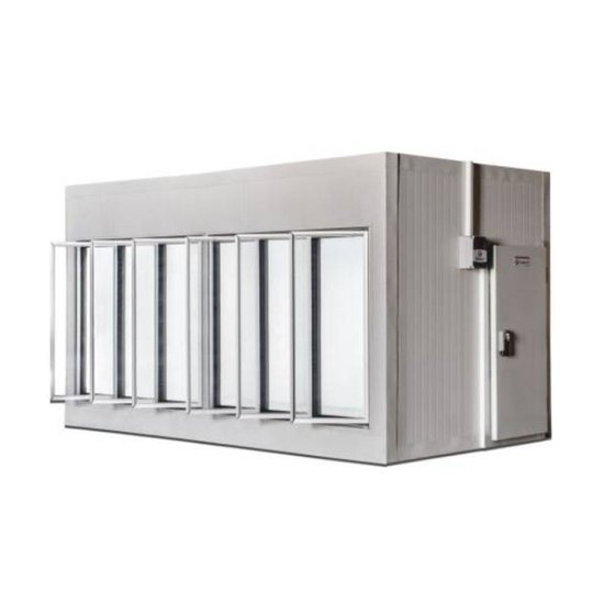 Walk in Cooler Gallant Resfriados 6 Portas Vidro com Piso Painel 220V/3F CWRCP-06