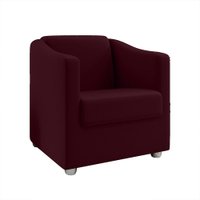 Poltrona Decorativa Ana Suede Marsala Pés Cromado - Pallazio
