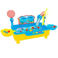 Brinquedo Infantil Jogo de Pescar Aqua Pesca Fenix 10 Peixinhos e 2 Varas de Pescar Colorido
