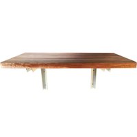 Mesa de Madeira Nobre Saro Dobrável de Parede Articulada Borda Dupla 50x30cm