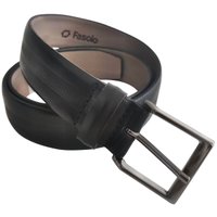 Cinto Masculino Couro Preto Legitimo Fasolo Social Fivela em Metal Tamanho 95cm