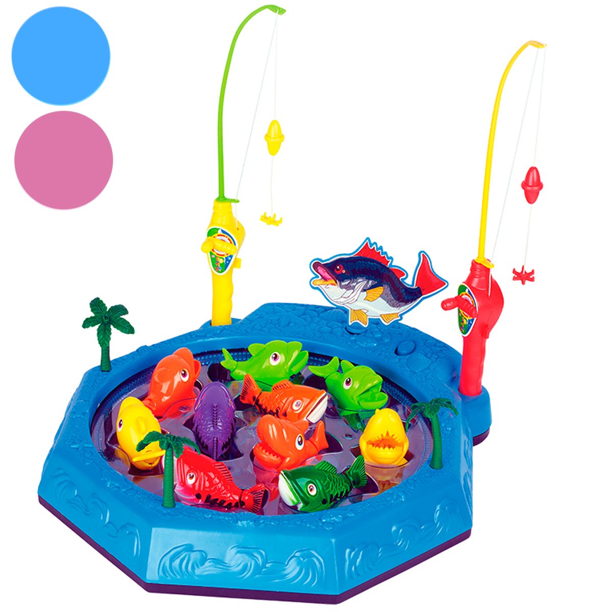 Brinquedo Jogo de Pescar Grande com 10 Peixinhos e 2 Varas de Pesca ...