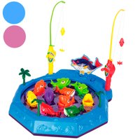 Brinquedo Jogo de Pescar Grande com 10 Peixinhos e 2 Varas de Pesca Pescaria Infantil  Fenix