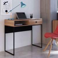 Mesa Escrivaninha Home Office com Gaveta e Nicho para Trabalho ou Estudo  ProDecor Preto