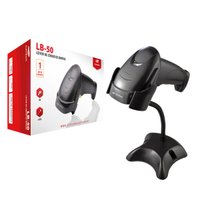 Leitor de Código de Barras C3Tech LB-50BK, USB, Ergonômico, C/ Suporte