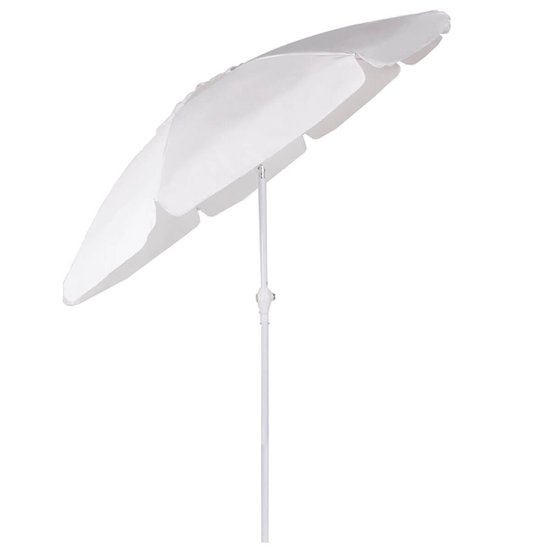 Ombrelone Maresias em Bagum 2,50m Guarda Sol Articulável com Manivela Belfix Branco