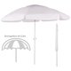 Ombrelone Maresias em Bagum 2,50m Guarda Sol Articulável com Manivela Belfix Branco