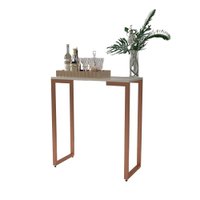 Aparador Bancada Industrial 68x30 Pés Ferro Cobre França - Off White - Lojas RPM