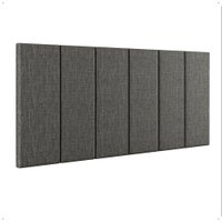 Cabeceira Suspensa Estofada Decoração Quarto Cama Box Casal 1,40 Julia Cinza Linho - Lojas RPM
