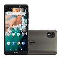 Smartphone Nokia C2 2nd Edition 4G 64GB 2GB RAM Tela 5,7 Câmera com IA Android 11 Cinza - NK109