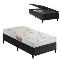 Cama Box Solteiro Baú Colchão Espuma D20 Supreme 88x188x53cm