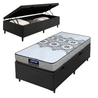 Cama Box Solteiro Baú Colchão Espuma D20 Supreme 88x188x53cm