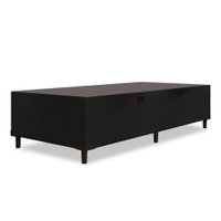 Cama Box com Baú Solteiro 0,88 com 41cm de Altura Prince Preto