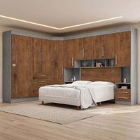 Dormitório Modulado Georgia Ja Avelã / Jequitibá P/ 1,38m