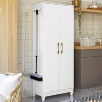 Armário Multiuso 2 Portas 4 prateleiras Jade Moval Branco